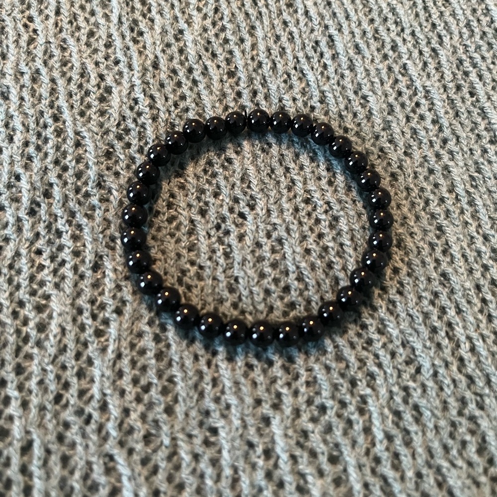 Black Agate Bead Bracelets 3 - Picture 6 of 6